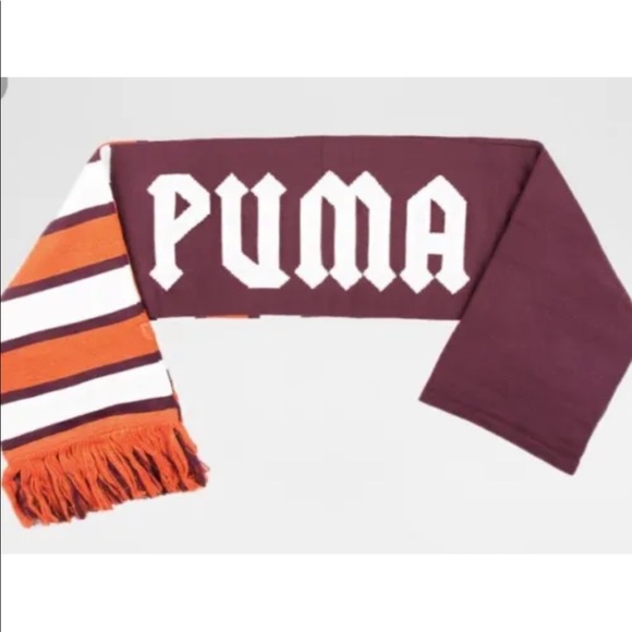 New Fenty Puma By Rihanna Long Varsity Scarf Winetasting Vanilla Ice Flame - Picture 5 of 7